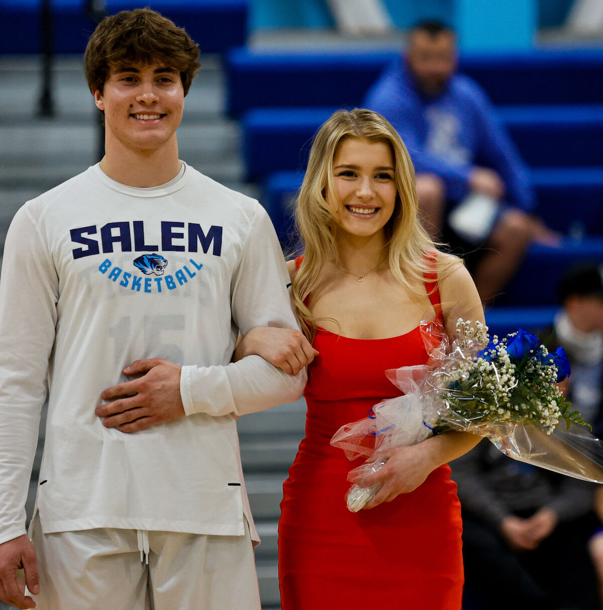 Junior Alyssa Russel escorted by Garrett Connell